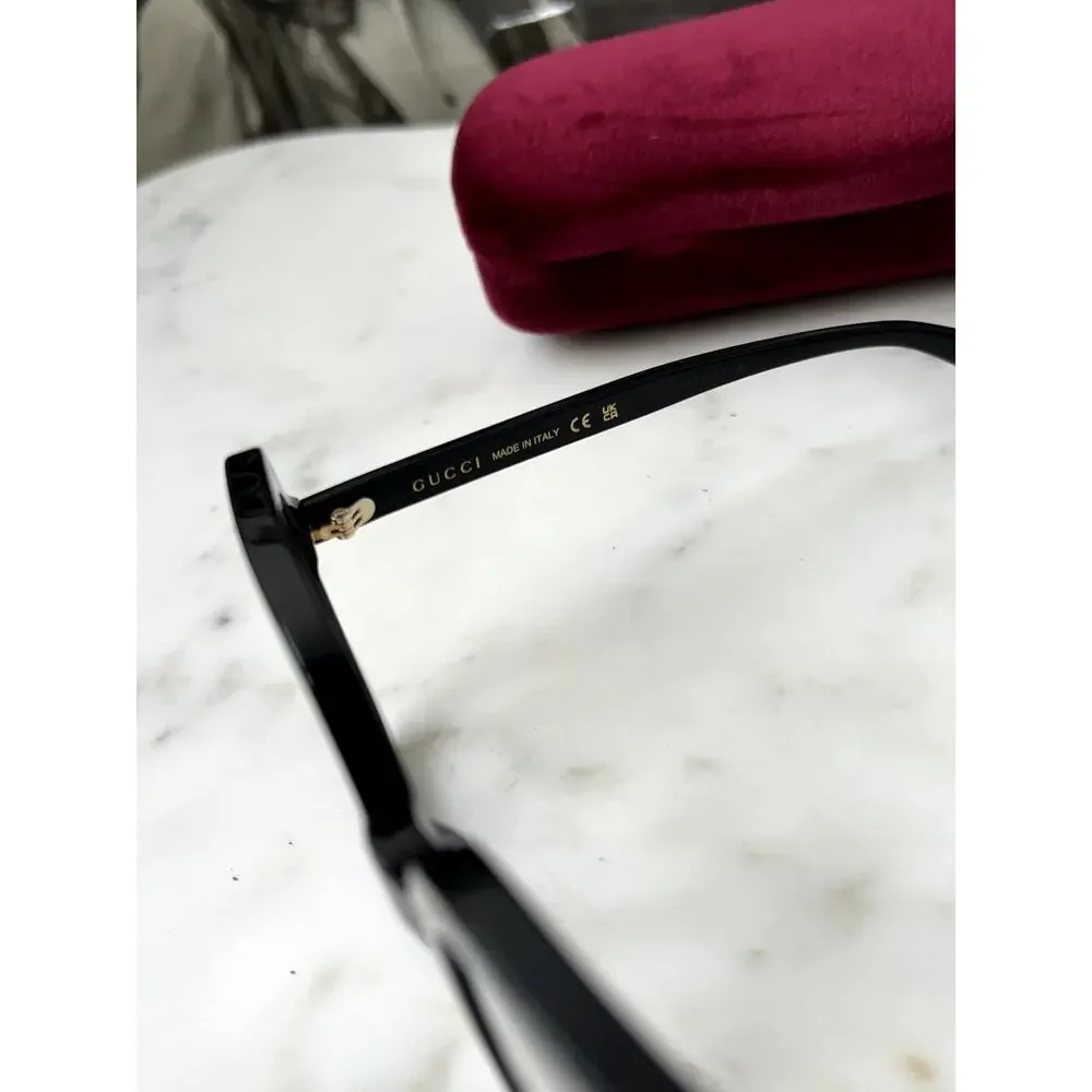 NEW Gucci GG1318O Black Square Eyeglasses Frames